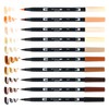 Tombow Dual Brush Pen Set, 10-Pack, Portrait Colors (56170)
