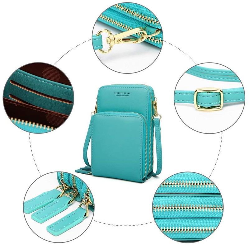 Bolso cruzado pequeño para teléfono celular, para mujer, bolso de
