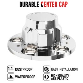 RTRHINOTUNING 1 PC 171mm Wheel Center Caps Compatible with Jimmy 10 Van 20 Van Suburban 15649148 15649141 Chrome Hub Caps
