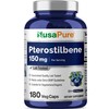 NusaPure Pterostilbene 150mg 180 Veggie Caps (Non-GMO, Vegan)