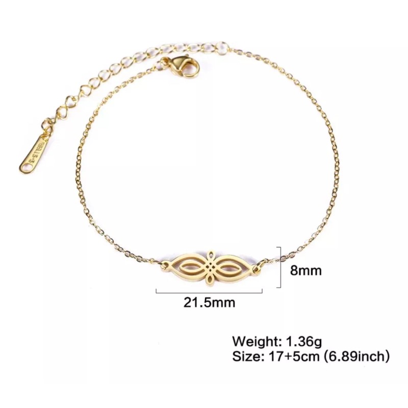 COLIBRI ALEGRE Pulsera Nudo De Bruja En Forma De 8