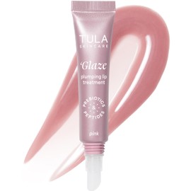 TULA Skin Care Rose Glow + Get It Lip Balm - Hydrating Peptide Lip Treatment with Hyaluronic Acid & Vitamin E, 0.28 oz., Rosy Tint