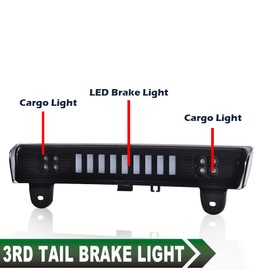 GRAND ORANGE LED 3rd Brake Light Compatible with 2000-2006 Chevy Suburban 1500 2500/2000-2006 Chevy Tahoe/2000-2006 GMC Yukon/2000-2006 GMC Yukon XL 1500 2500 Smoke Lens Black Housing