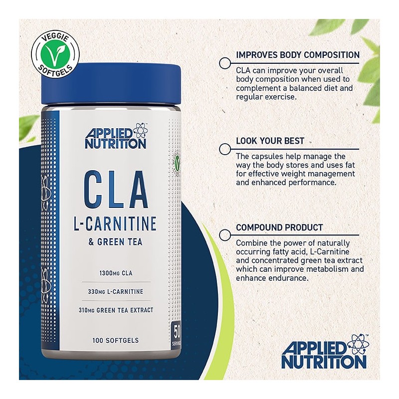 Applied Nutrition CLA L-Carnitine & Green Tea