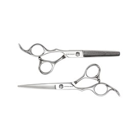 Cricket Shear Advantage Left-Hand Duo Professional Stylist 5.75" & 32T Stainless Steel Hair Cutting Scissors and Hair Thinning Shears Set, Lefty, Value Set with Case and Accessories