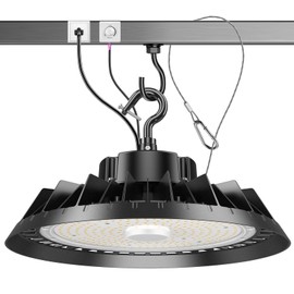 ADUB UFO LED High Bay Light 150W, DLC & ETL Listed High Bay LED Shop Light with Plug, 5000K 22500LM, Dimmable 0-10V, IP65 Commercial Bay Lighting for Warehouse Workshop Barn Gym, 5' Cable, 100-277V