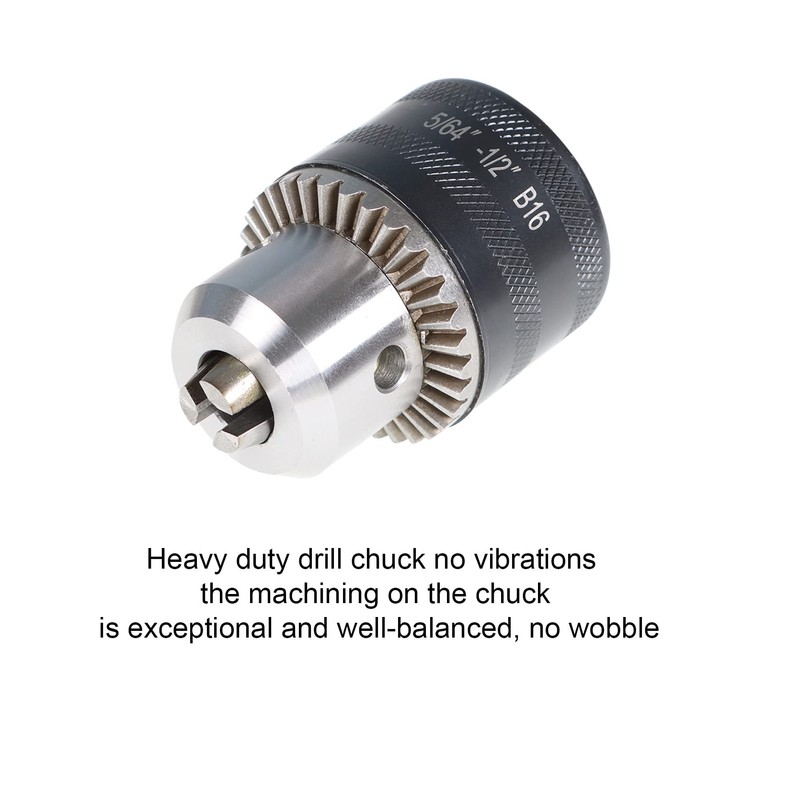 TINVHY Drill Chuck for Lathe, 5/64 Inch To 1/2 Inch