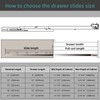 18 Inch 1 Pair Undermount Soft Close Drawer Slides with