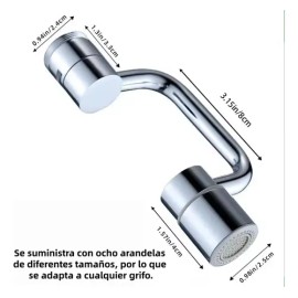 Extensor De Grifo Giratorio 1080° Con Aireador Para Lavabo