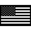 Black & White American Flag Patch