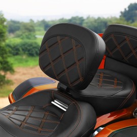 C.C. RIDER Driver/Rider Backrest Road King Front Driver Rider Backrest Pad For Harley Touring CVO Street Glide Road Glide Electra Glide 2009-2023