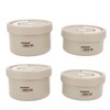 Bento Box Round Lunch Box Coffee Brown Stainless Steel Leakage