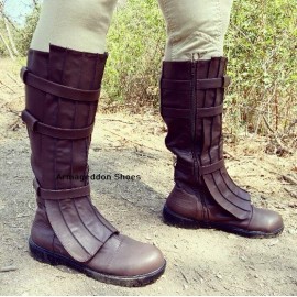 Funtasma Brown Cobb Vanth Bobba Fett Mandalorian Dune Cosplay Costume Mens Boots - 14, Black