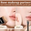 2Pcs Makeup Brush,Ultra Thin Foundation Brush Liquid Cream Flawless Powder,Flat