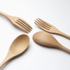 YFWOOD Spoon Fork Set, 4 Pieces, Wooden Cutlery, Dinnerware Set,