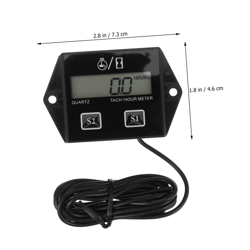 SUPVOX 3pcs Motorbike Hour Digital Timer Practical Tachometer for Motorcycle