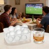 Molde de Hielo de Fútbol Transparente 2.5", Bandeja Redonda de