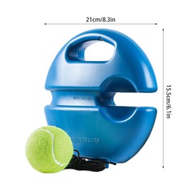 Hpamba Tennis Trainer Tennis Rebound Tennis Trainer Set Elastic Tennis Training Tennis Trainer with Ball Plastic Tennis Trainer for Beginners, Children and Adults Solo Training 1 Piece (Blue)