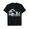 The Great Wave with Large Cat T-Shirt for Men Women