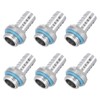 sourcing map Hose Barb G1/4 x 10mm Thread Male Aluminium