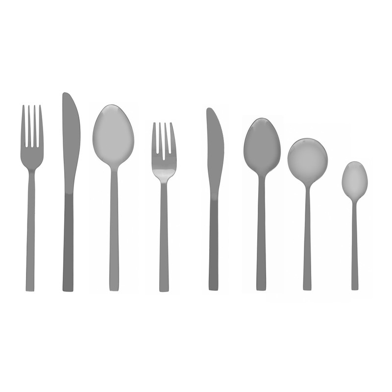 Fortessa Arezzo 18/10 Stainless Steel Flatware, Serving Spoon, 9.3", Brushed