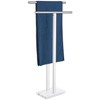 KOKOSIRI Floor Stand Towel Rack for Bathroom 2-Tier Free Standing