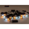 SI (8PCS) 12-LED Amber White Grill Side Marker Emergency Strobe