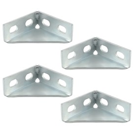 Skelang 4 Pcs Gusseted Connector Bracket 90 Degree, 4 Hole Right Angle Corner Brace for All 1-5/8" Strut Channels
