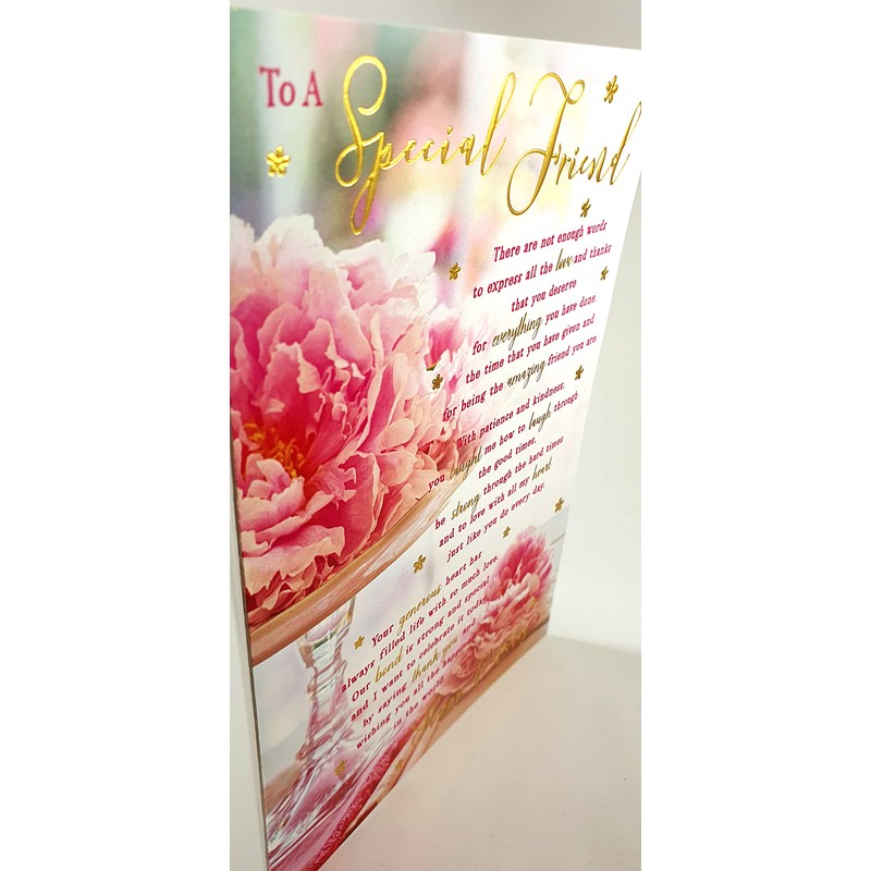 To A Special Friend Birthday Card - Size 6" X