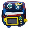 Lluvia Mochila Robot Azul Porta Credencial Amarilla Mini Backpack Estampado
