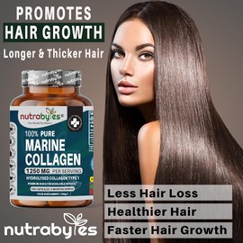 100% Pure Marine Collagen Capsules – 180 Capsules (Not Powder or Tablets) – 3-Month Supply – Premium Naticol® Type 1 Hydrolysed Collagen Peptides – Collagen Supplements for Women and Men