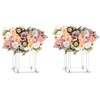 Simprefine 2 Pcs 10 Inches Acrylic Crystal Centerpieces for Wedding