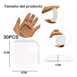 Generic 30pzs Topes Para Puertas Silicona Silenciar Protector Pared