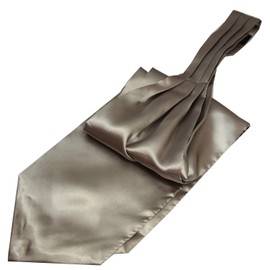 Ascot Tie Made in Japan, Plain, Wedding, Reception, Golf - grays