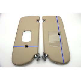 Legion Part Store Sun Visor FJ80 Replacement Compatible with Toyota Land Cruiser Beige