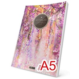 TULPE Punktraster Notizbuch: Ca. A5 „C058 Frühjahr“ (Vintage Softcover, Register, Punktkariertes Papier - Bullet Journal, Notizheft, Skizzenbuch, Tagebuch, Gepunktete Seiten, Dot Grid Notebook)