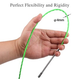 Fish Tape Wire Puller Through Wall Wire Threader Fish Plus Fish Cable Fastener with Simple Handle 20FT(6M)