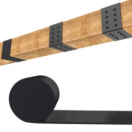 5ft Faux Wood Beam Strap，Flexible Beams Gap Hiding Strap, Wood Beams Metal Look Strap，Architectural Products for Faux Wood Beams,Ceiling Beam and Cabin Shutters Accessories (2.36"Width)