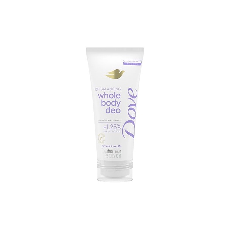 Dove Crema Desodorante Todo Cuerpo Aluminio Equilibrio Coco Vainilla Control