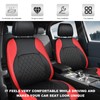 ZNDAW Leather Car Seat Covers, Luxury Breathable Front Seat Cushion