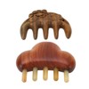 2Pcs Meridians Comb 5 Tooth Portable Sandalwood Rosewood for Head