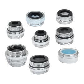 HARSKIYER 8 Pieces Faucet Adapter Kit, Male/Female Sink Hose Attachment, Brass Faucet Aerator Adapter Water Filter for Connecting Garden Hose, Standard Hose via Diverter