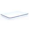Enamelware Jelly Roll Pan, 16.25 x 12.25 inches, Vintage White/Blue