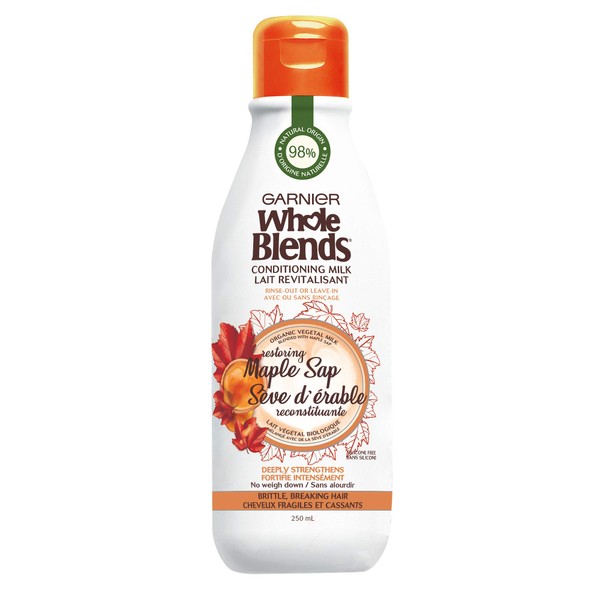 Garnier Whole Blends Conditioning Milk Restoring Maple, 250 Milliliters