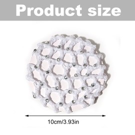 Pack of 4 Net for Hair, Bun Net Hair Net, Hair Nets Hairstyles, Ballet Bun Net, Crystal Hair Net, Bun Glitter, Bun Hairstyle Aid Fabric Knot Net for Gymnastics Rhythmic Sports Gymnastics Ballet