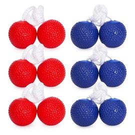 pclapora Pack of 6 Ladder Golf Balls, Ladder Golf Ball Outdoor, Ladder Golf Ball for Ladder Game, Durable Golf Training Balls, Throwing Game for Beach, Lawn, Yard, Outdoor, Girls, Adults