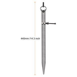 HARFINGTON Spring Joint Caliper 16 inch / 400mm Adjustable Spring Divider Caliper with Solid Nut for Metalworking Geometry Drawing Woodworking, Flat Leg