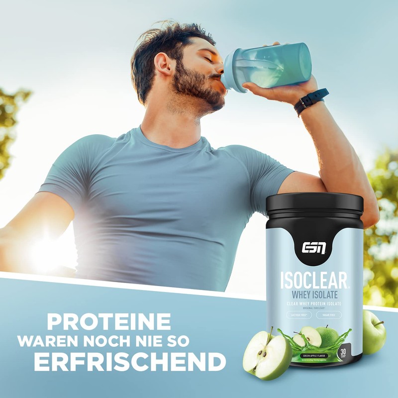 ESN Isoclear Whey Isolate, Green Apple, 908 g, Clear Whey