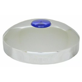 Grand General (GG) GG Hub Cap Rear 7 1/4" I.D. Dome Chrome 2" Top Mount Blue Reflector #20201 Each