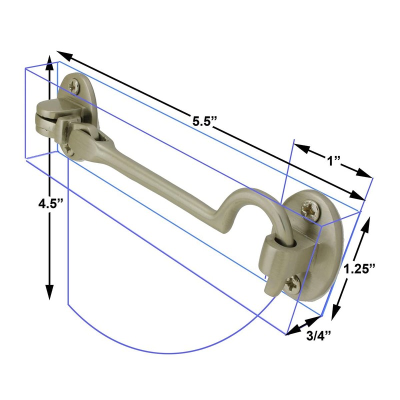 Renovators Supply Manufacturing Hook and Eye Latch 5.5 in. Chrome